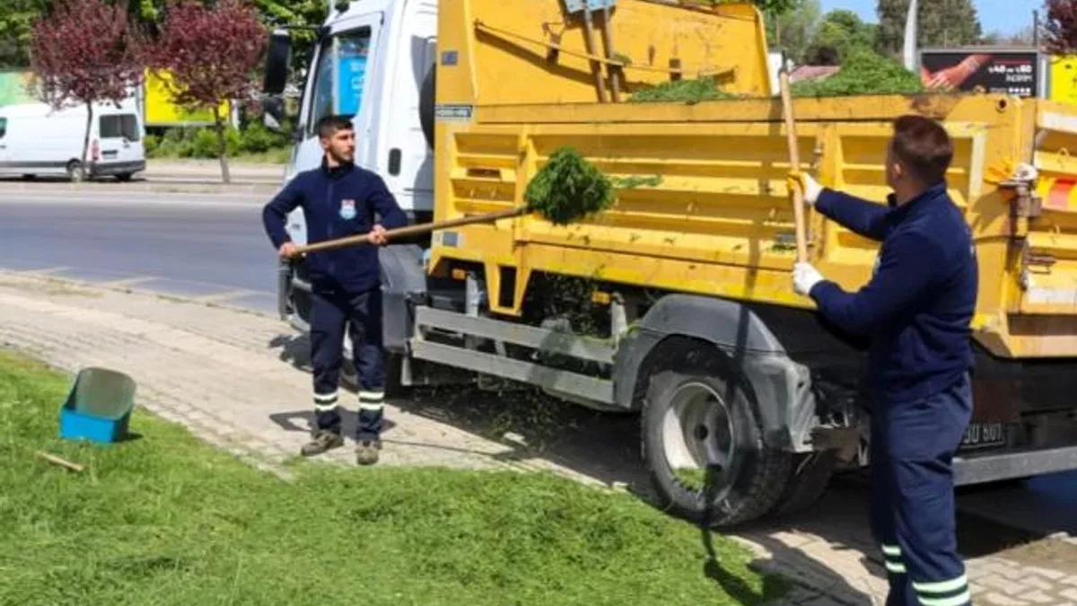 Yalova’da yeşil alan bakımı sürüyor