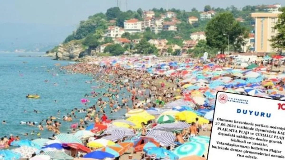 Akçakoca Kaymakamlığı belirli plajlar harici denize girmeyi yasakladı