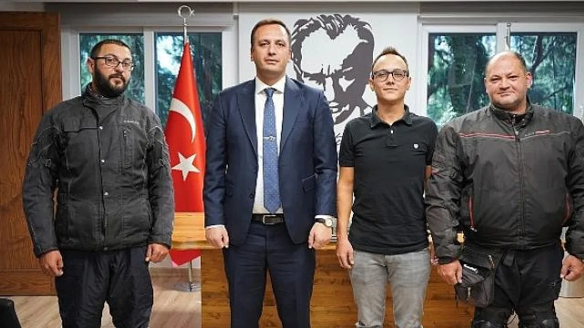 Moto kuryelerden Başkan Eşki’ye teşekkür ziyareti