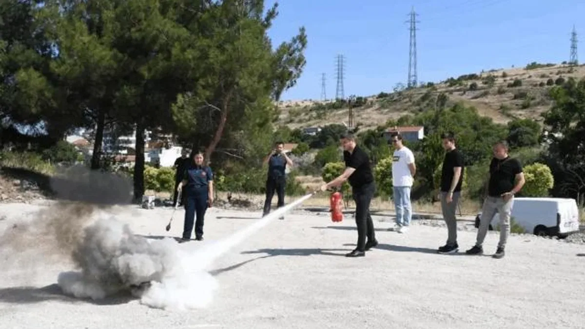 Balıkesir’de personele yangın eğitimi
