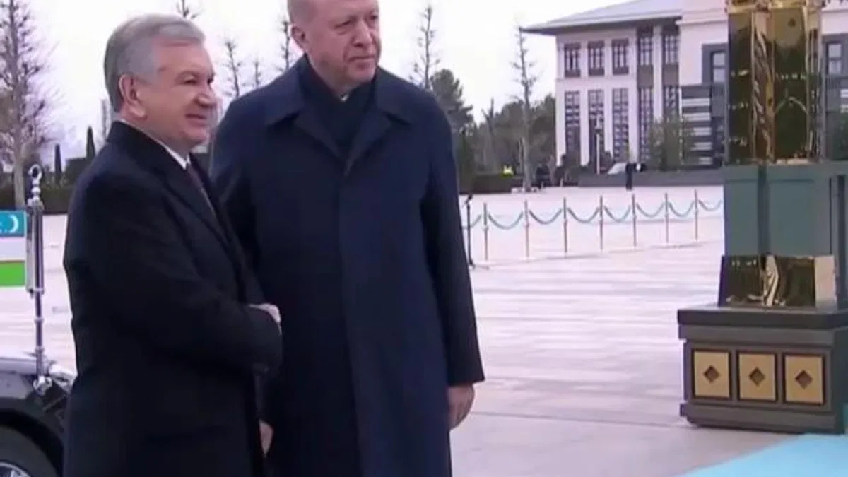 Özbekistan Cumhurbaşkanı Mirziyoyev Beştepe’de