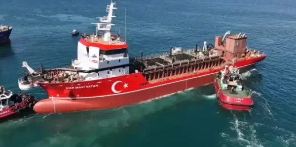 Yerli tarama gemisi UAB Mavi Vatan suya indirildi