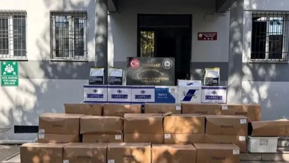 Bursa’da kaçak sigara imalathanesine baskın! 2 kişi gözaltında