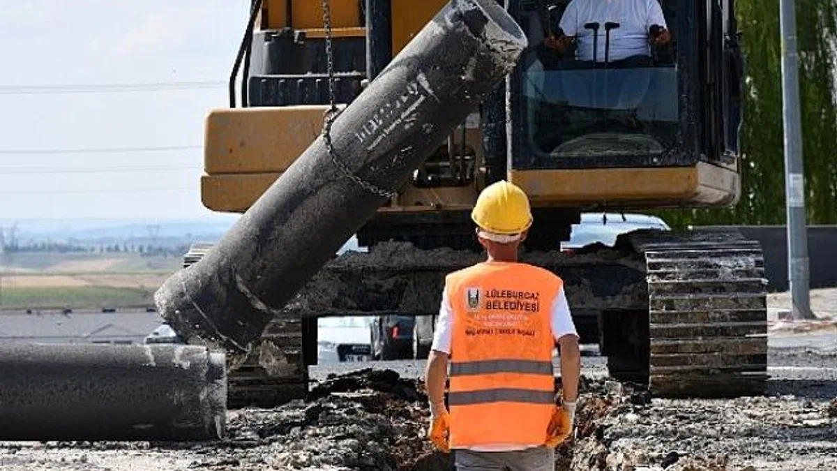 Lüleburgaz Belediyesi’nden 6 kilometrelik kanalizasyon hattı