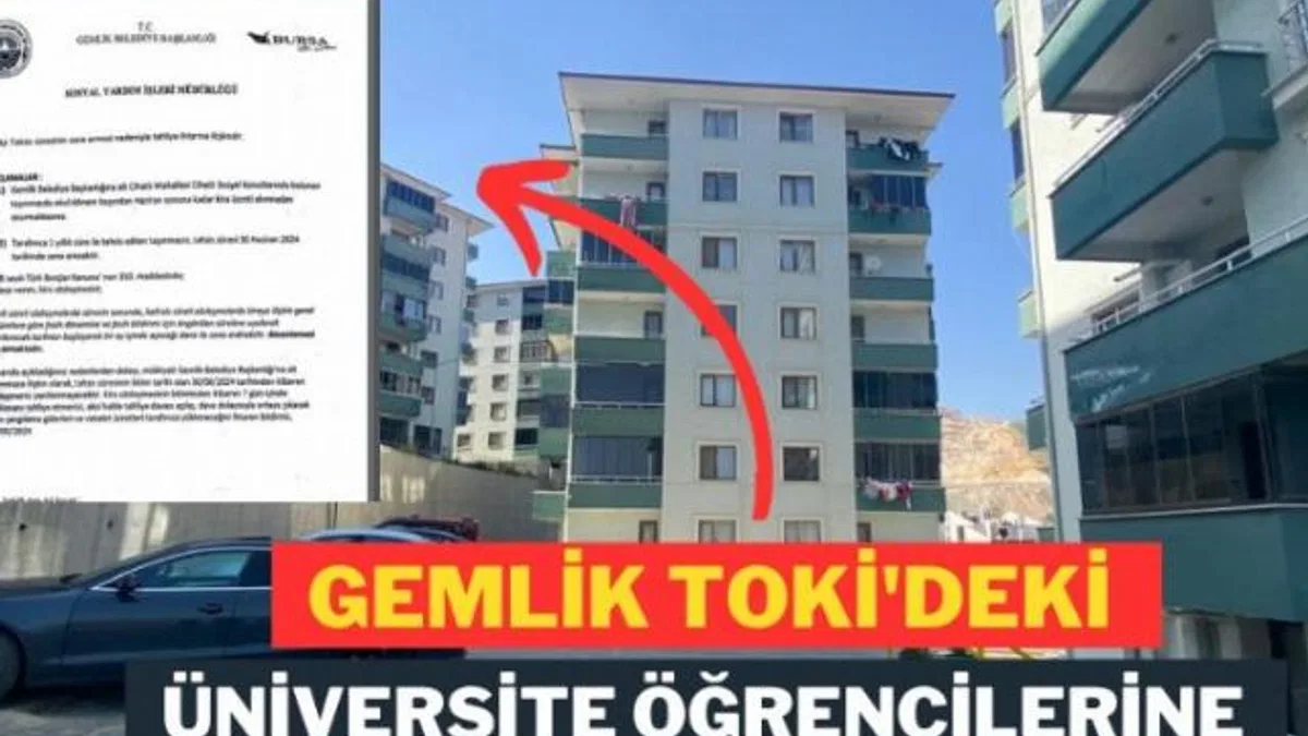 Bursa Gemlik’te TOKİ’deki üniversitelilere tahliye şoku!