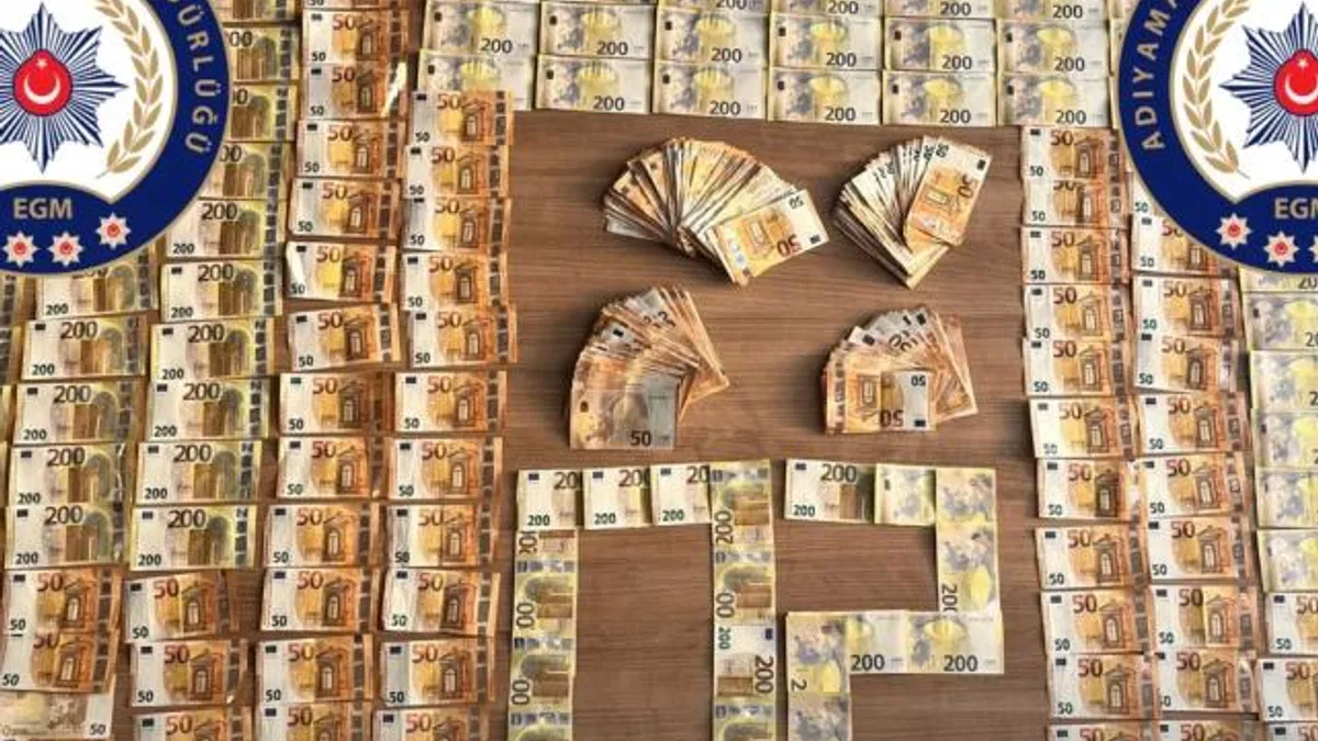 Adıyaman’da ticari takside 40 bin 700 Euro’ya el kondu