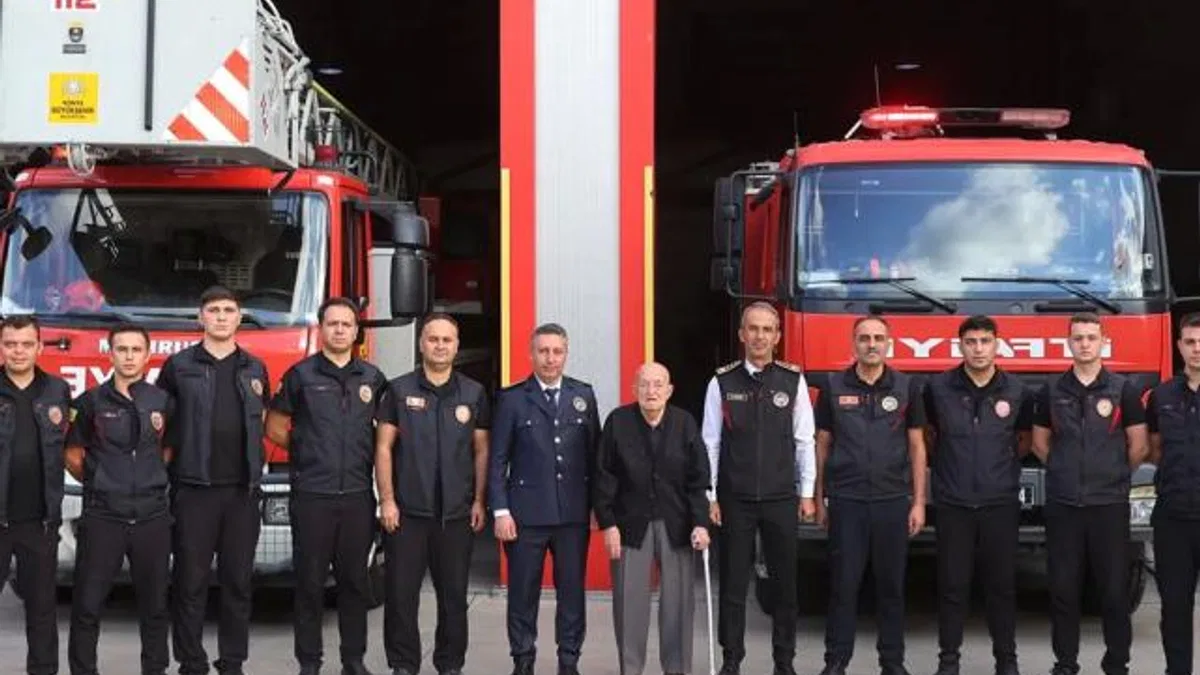92 yaşındaki eski İtfaiye Müdürü Konya’ya vefa ziyaretinde bulundu