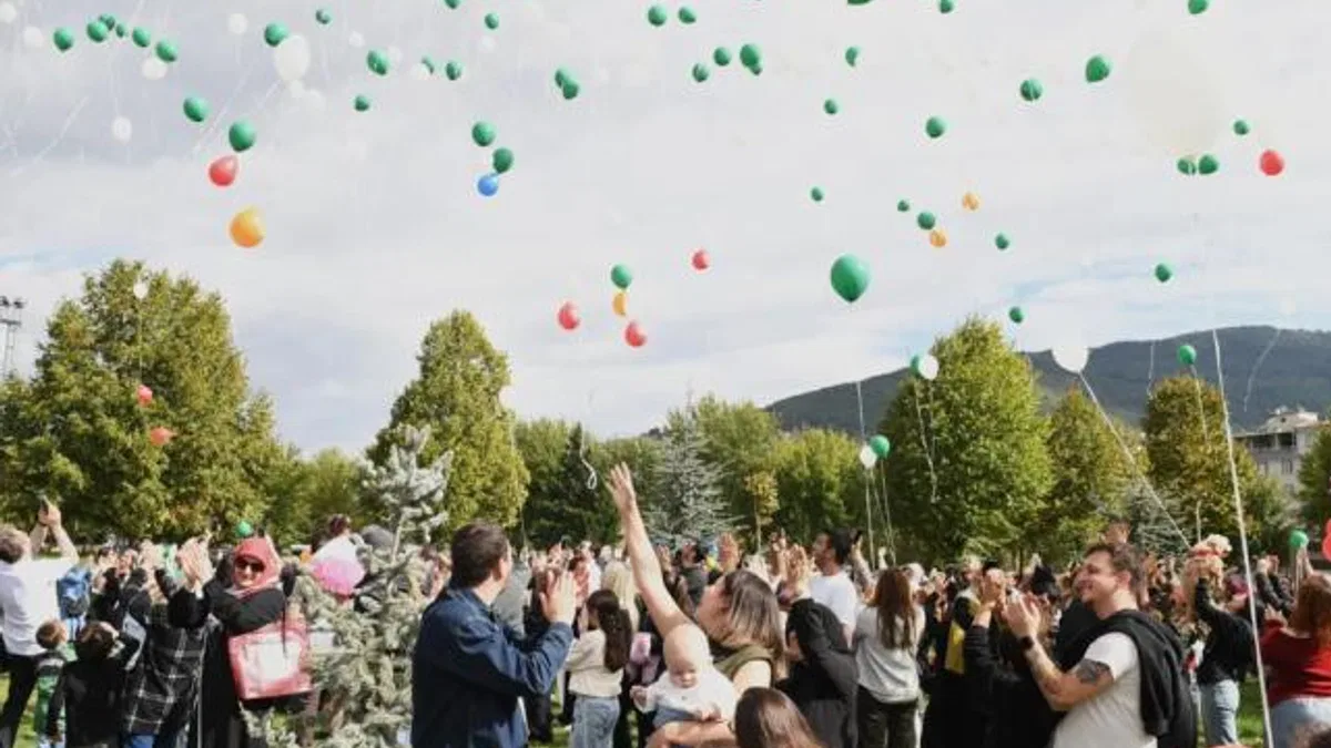 Bursa’da mutluluk balonları SMA’lı Çağan Ata Taran için uçuruldu
