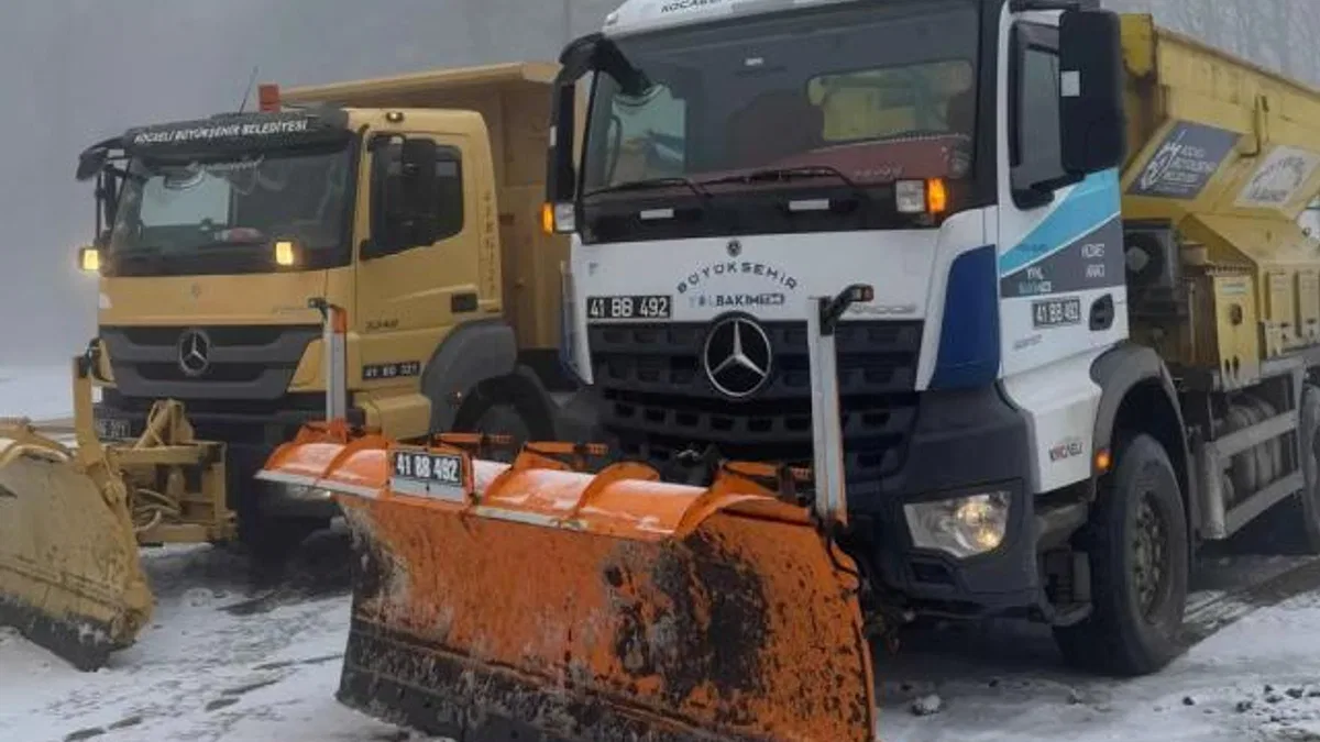 Kocaeli karla mücadele ekipleri hazır kıta
