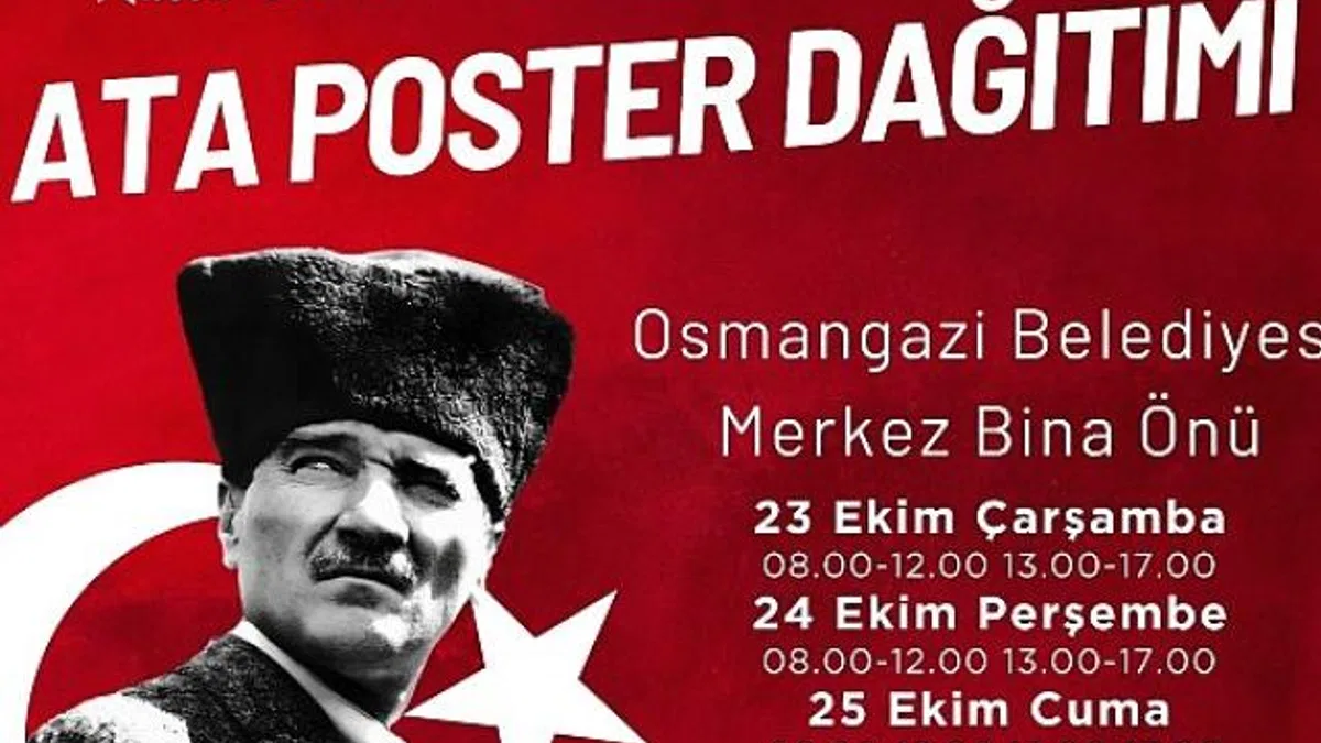 Osmangazi Belediyesi Ata Posteri dağıtacak