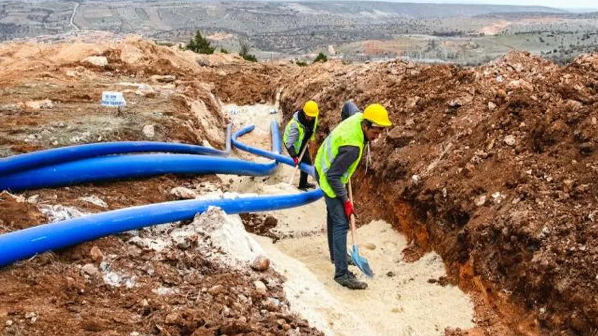 Malatya’da 8 bin 100 metre altyapı