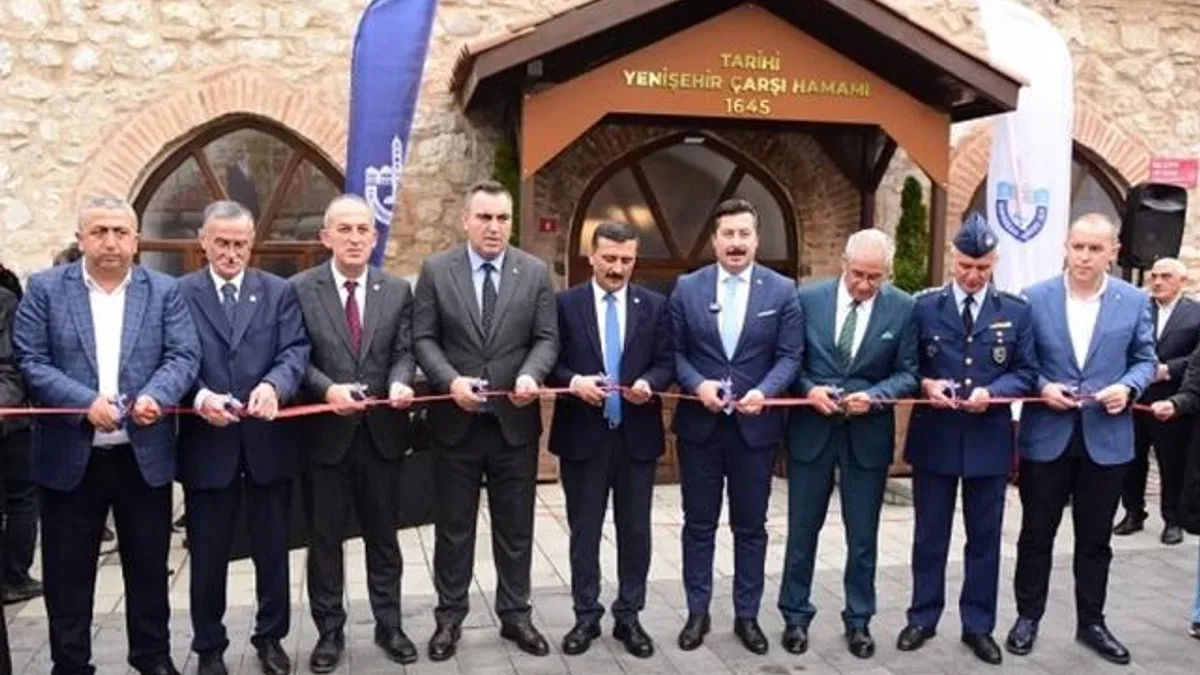 Tarihi Bursa Yenişehir Hamamı’na coşkulu açılış