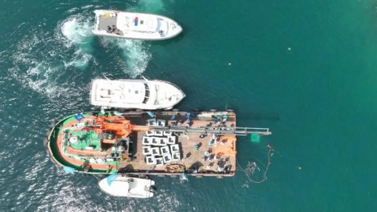 Kocaeli’de balıkçılığa yapay resif desteği… İlk resifler bırakıldı
