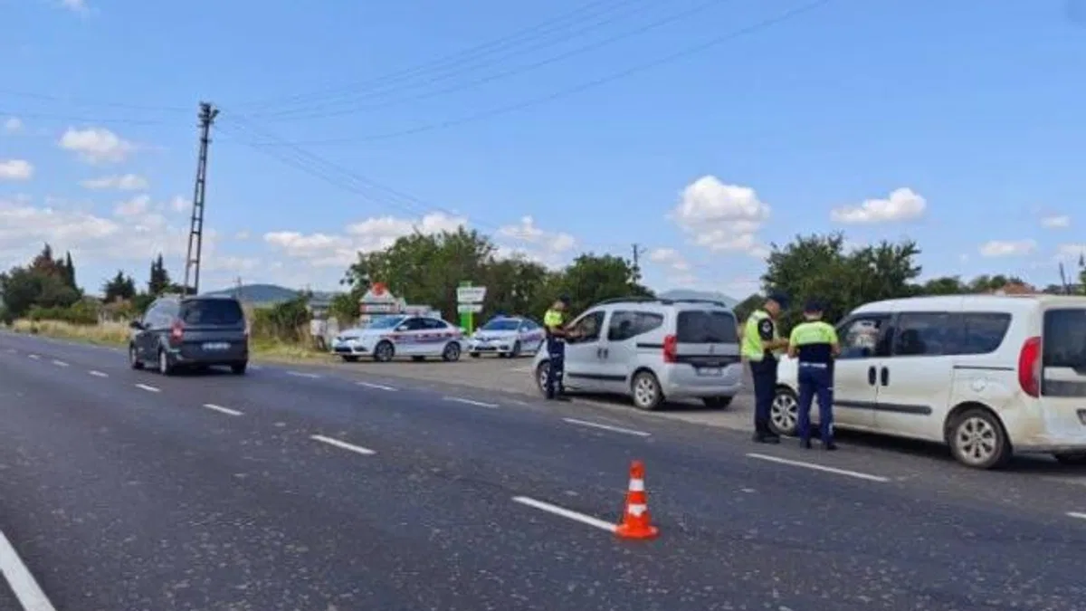 Edirne Keşan’da Jandarma’dan trafik denetimi