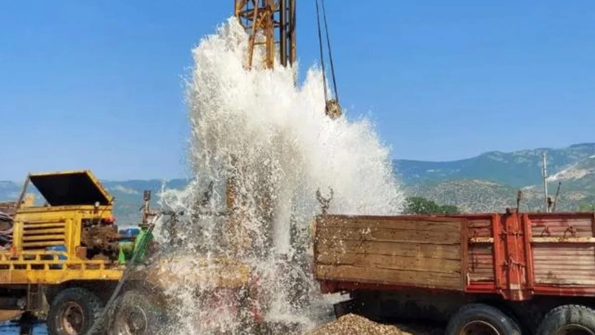 Sakarya Yeşilvadi’de 160 metre derinlikten yeni kaynak