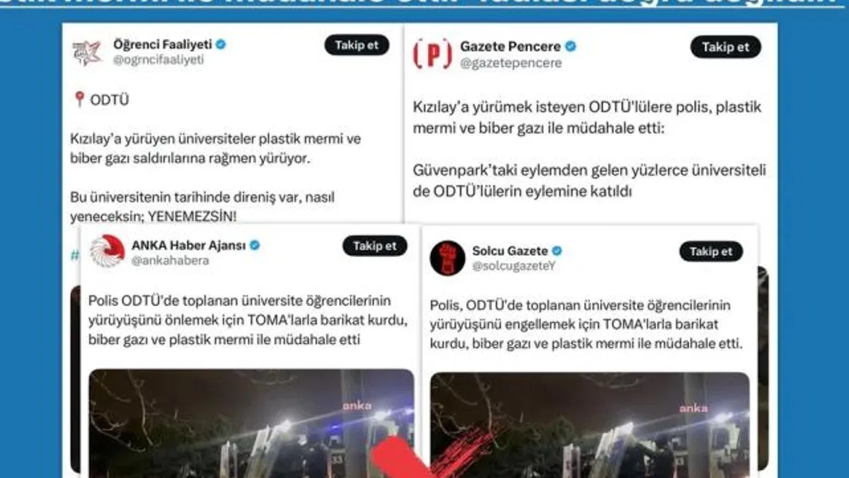 ODTÜ’lülere polis müdahalesi iddiasına İletişim’den açıklama