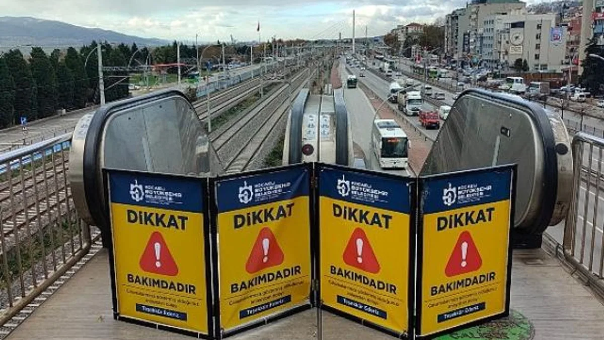İzmit’teki yürüyen merdiven 2 gün kapalı olacak