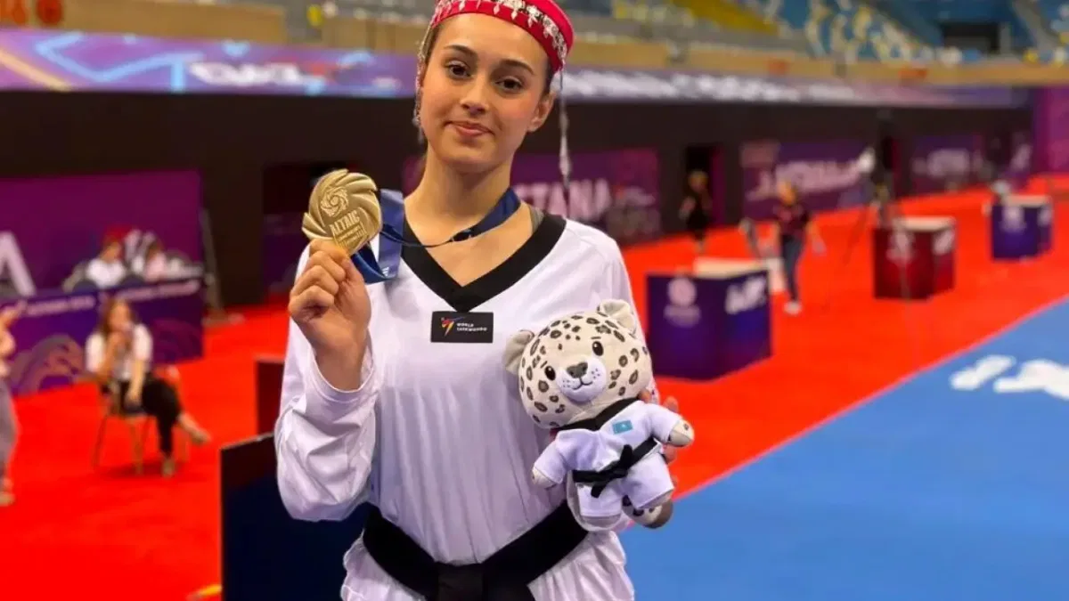 Trabzonlu taekwondocu Aybike Futtu Kazakistan’da altın madalya kazandı