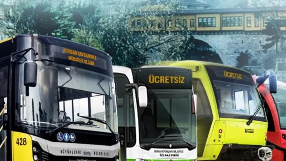 Bursa’da Kurban Bayramı boyunca ulaşım ücretsiz