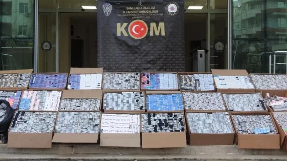 Şanlıurfa’da 2,5 milyon liralık kaçak sigara operasyonu