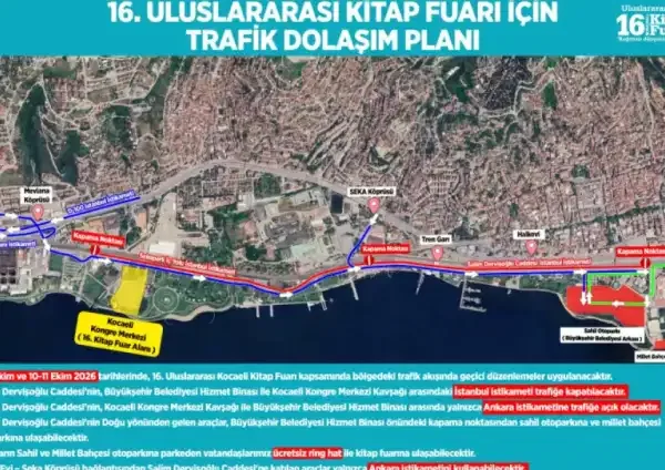 Kocaeli Kitap Fuarı için kapsamlı ulaşım ve otopark düzenlemesi başladı
