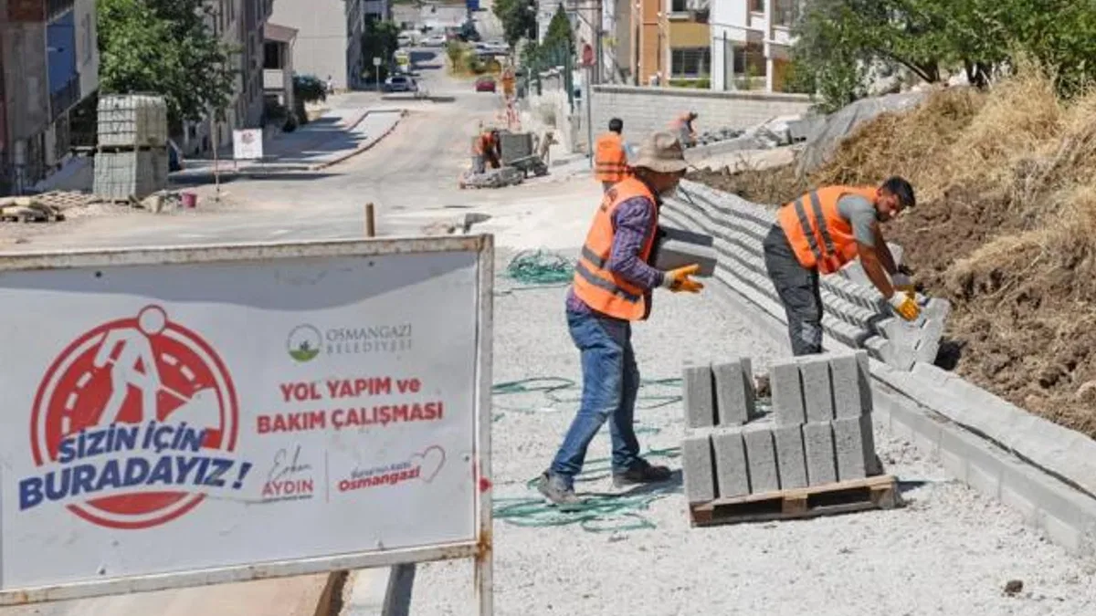 Bursa’da Akpınar yollarına Osmangazi eli