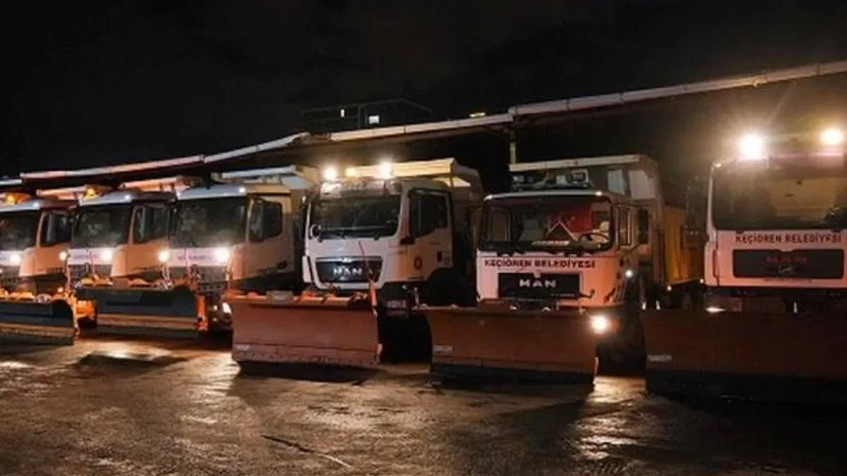 Ankara Keçiören’de kar için teyakkuz
