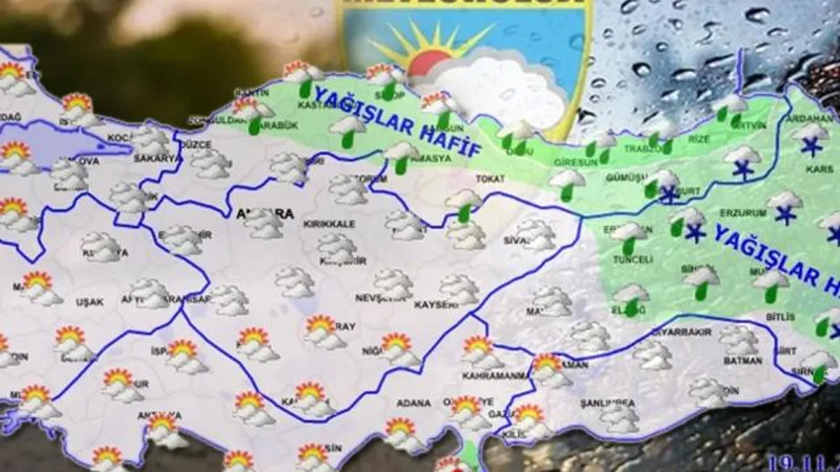 Türkiye geneli parçalı ve çok bulutlu… Doğu’da yağış var