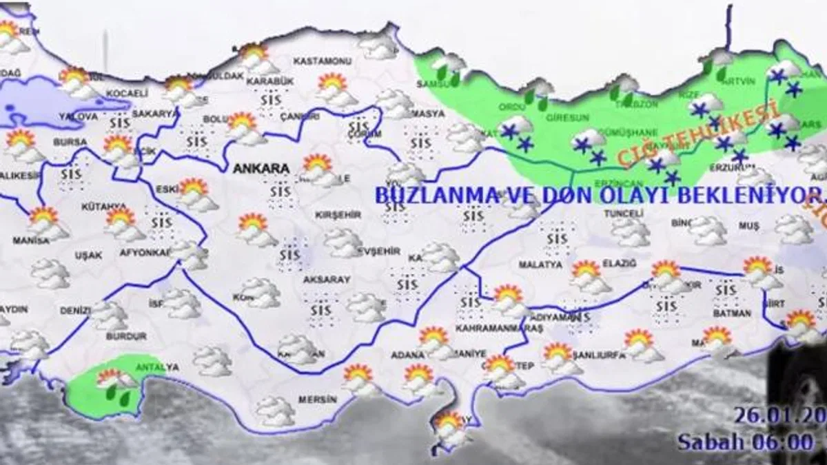 Doğuda çığ, buzlanma ve don… Yurtta bugün hava nasıl olacak?
