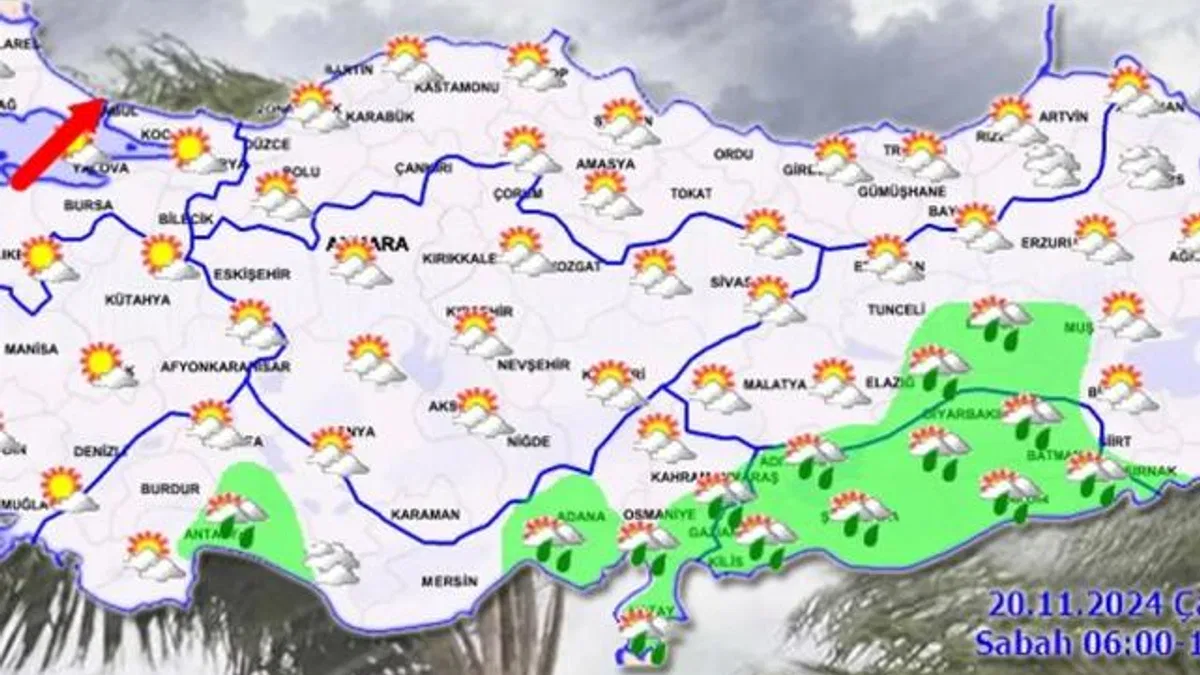 Meteoroloji’den 20 Kasım raporu… Kıyılarda yağmur Marmara’da kuvvetli rüzgar