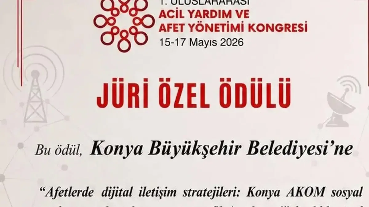 Konya AKOM’a uluslararası kongreden jüri özel ödülü