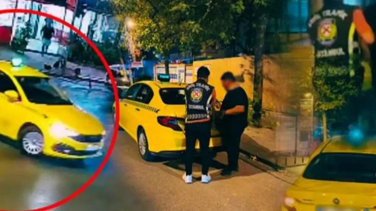 Kadıköy’de drift yapan taksici yakalandı! Ehliyete el, araca men!