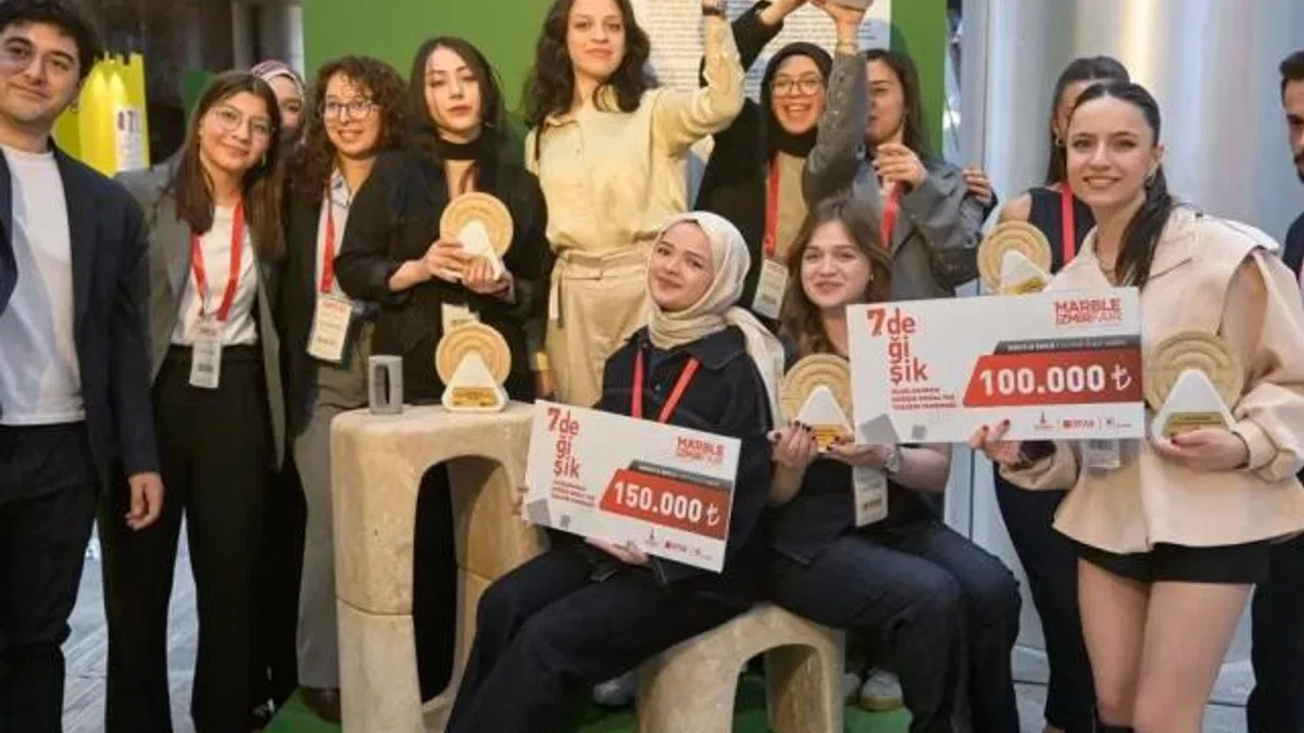 Doğaltaşa hayat veren genç tasarımcılar ödüllerini aldı