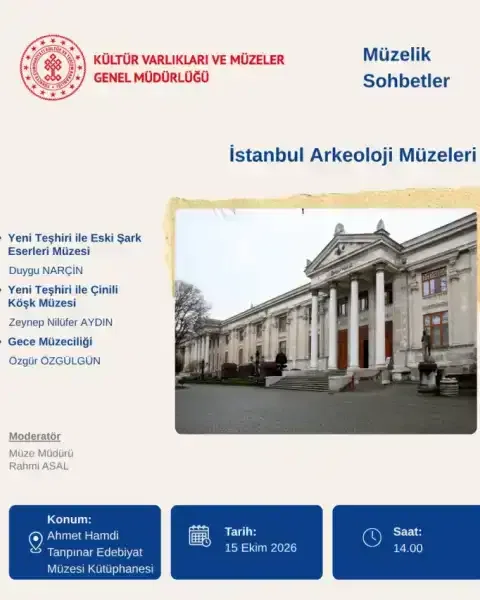Müzelik sohbetler ekim ayında altı farklı müzede başlıyor
