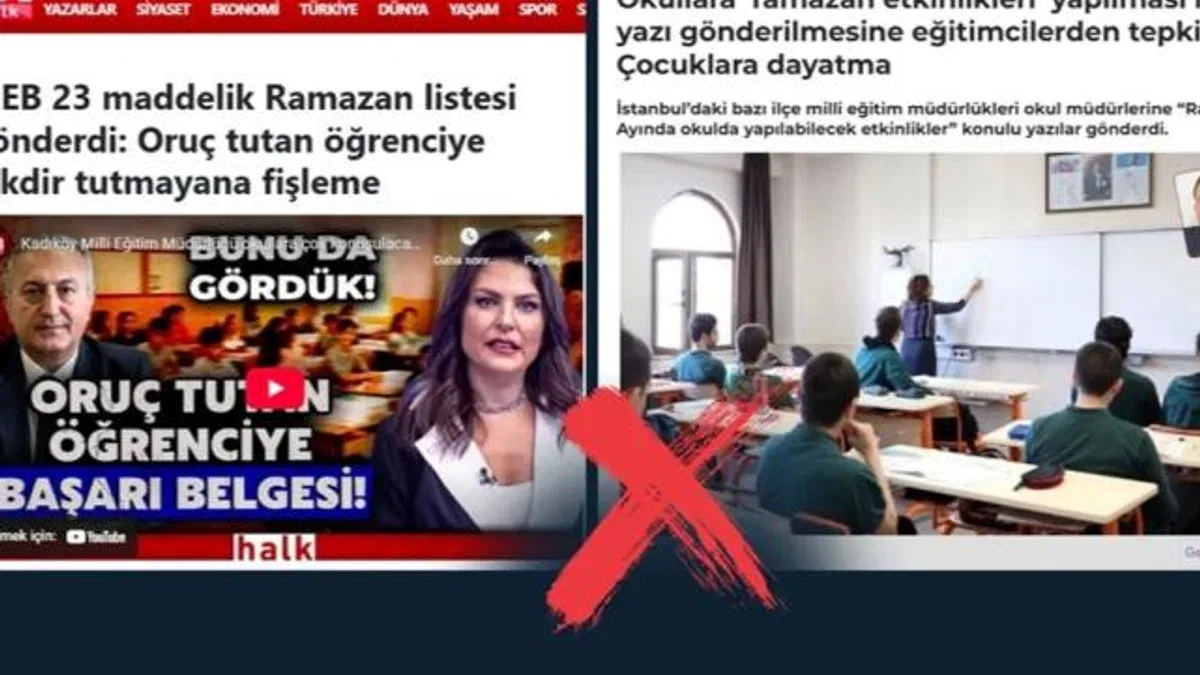 ‘Oruç tutmayan öğrenciler fişleniyor’ haberleri manipülatif