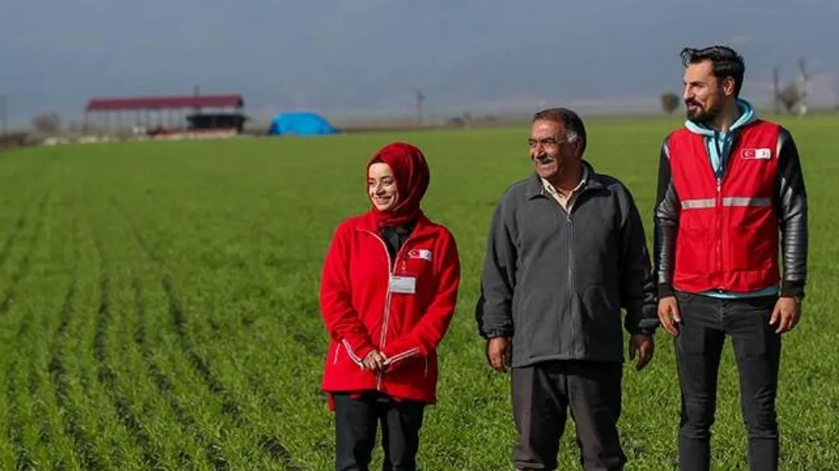 Depremden etkilenen çiftçiler Kızılay’dan 70.8 milyon destek