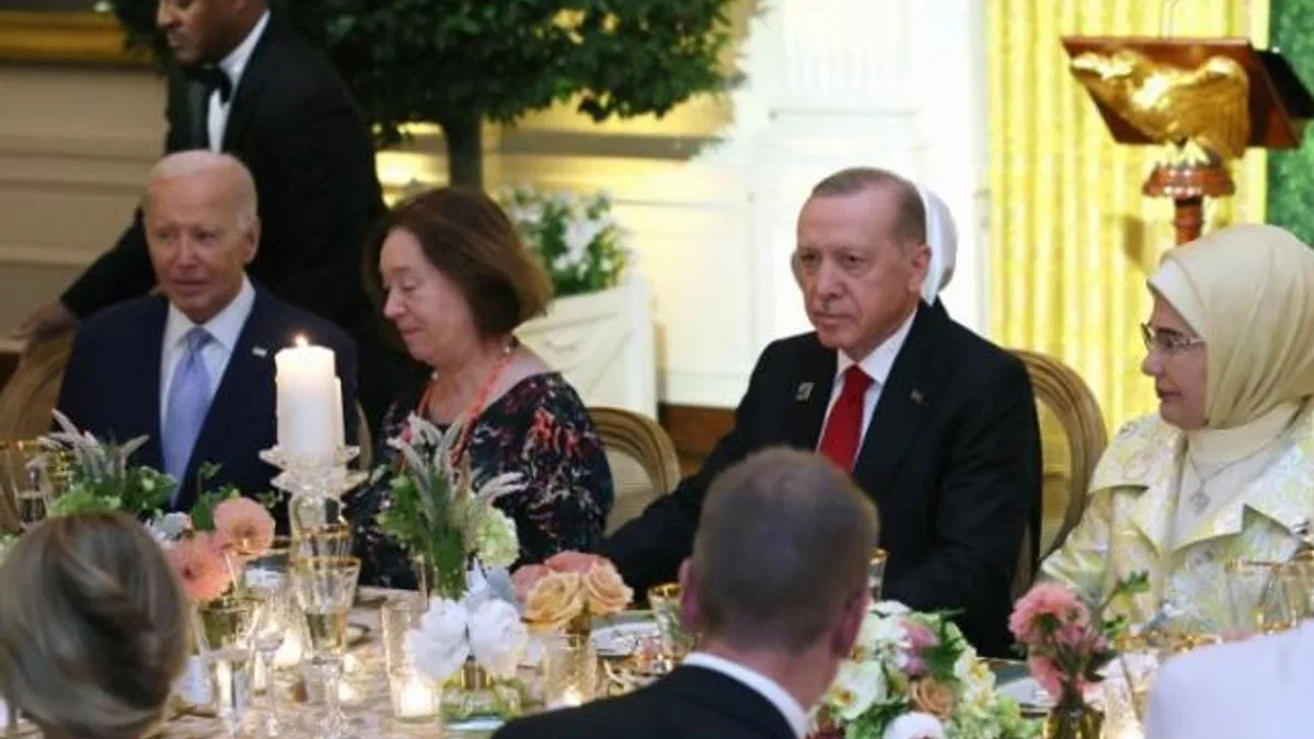 Cumhurbaşkanı Erdoğan, Biden’ın resmi yemeğinde