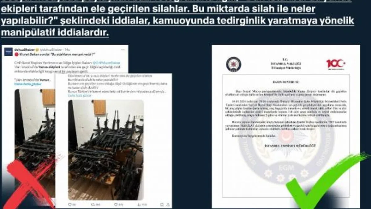 İstanbul’da ele geçirilen silah haberleri manipülatif!