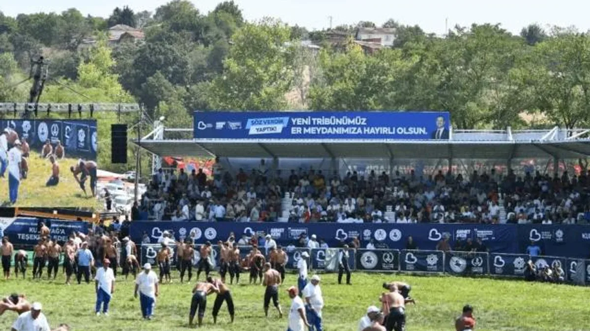 Kurtdere Er Meydanı yenilendi, yağlı güreşlere yeni soluk geldi