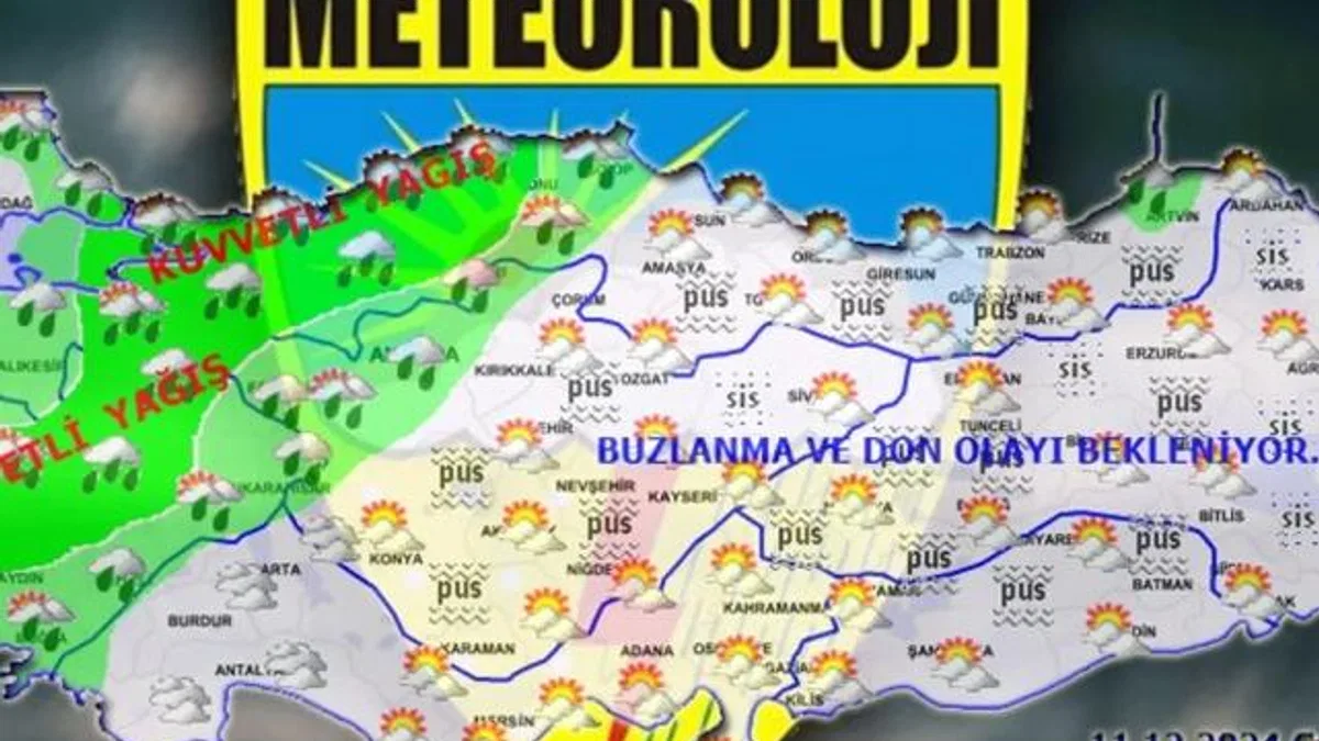 Meteoroloji kuvvetli yağış için hangi illeri uyardı? İşte havanın 11 Aralık raporu…