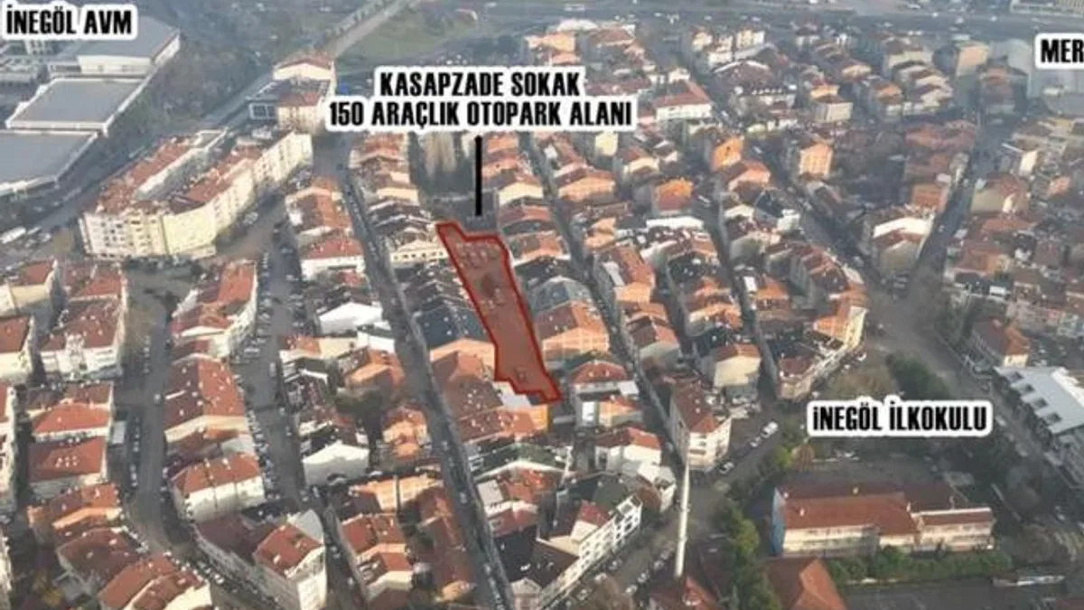 Bursa İnegöl’de 150 araçlık otopark üretiliyor