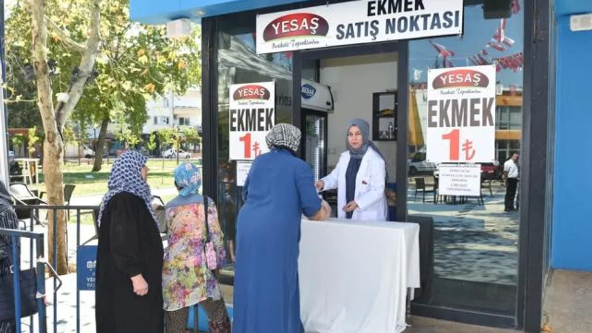 Yenişehir’de ekmek 1 TL