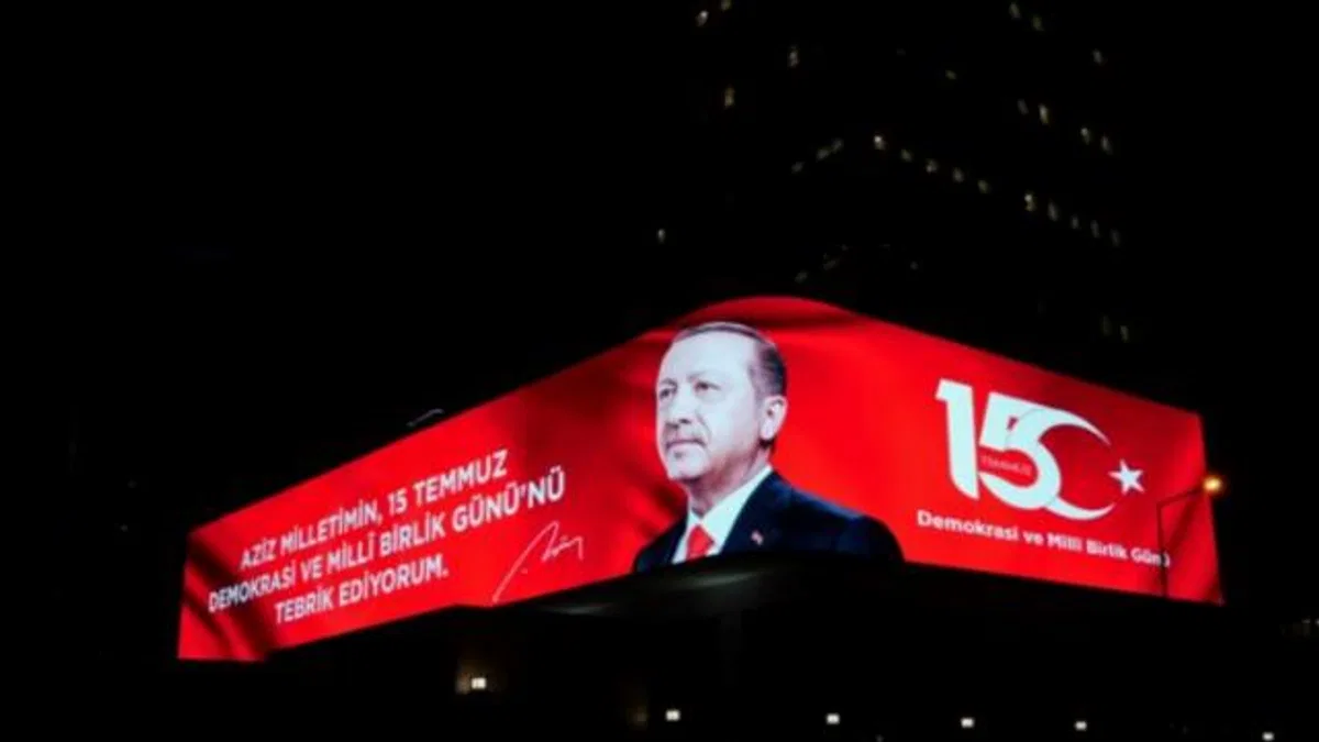 Cumhurbaşkanı Erdoğan’ın mesajı dijital gösterimde