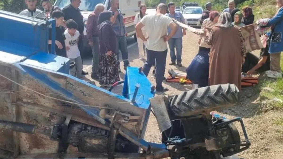 Yığılca’da tarım aracı kaza yaptı 7 kişi yaralandı