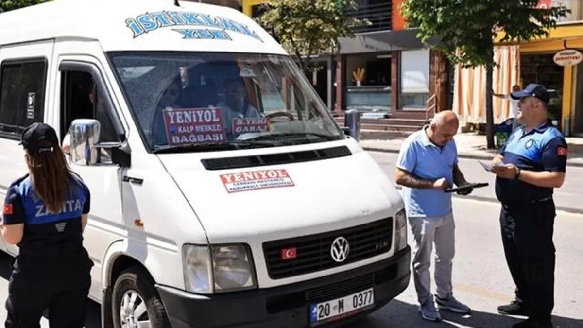 Denizli Büyükşehir’den şehir içi minibüs ve taksi denetimi
