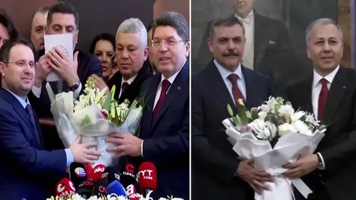 O bakanlıklarda devir teslim yapıldı