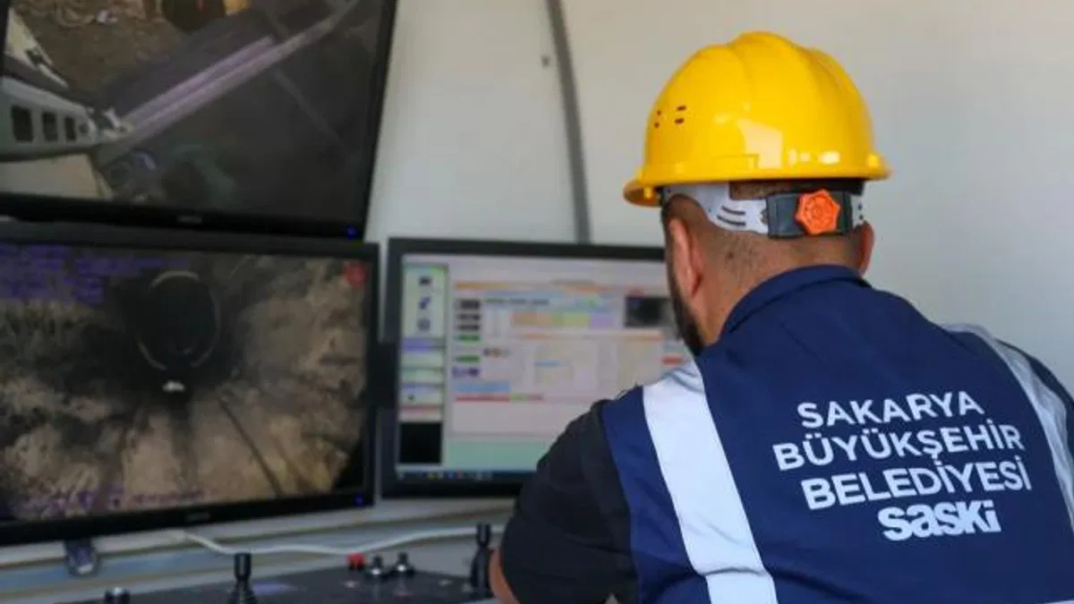 Sakarya’da robotlar kanalizasyon hattında