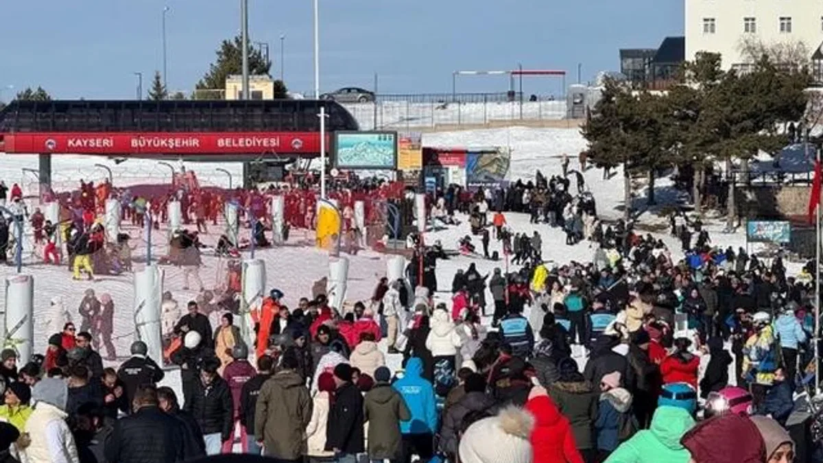 Erciyes Kayak Merkezi doldu taştı!
