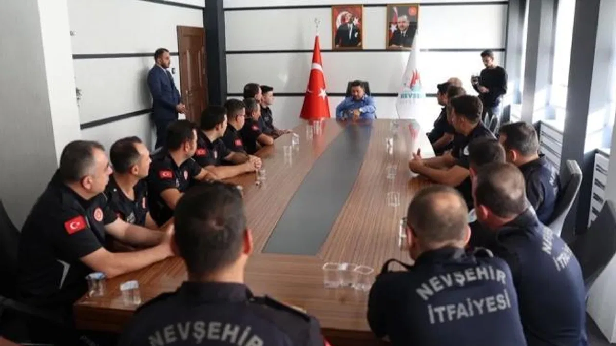 Nevşehir itfaiyesinden Başkan Arı’ya ziyaret