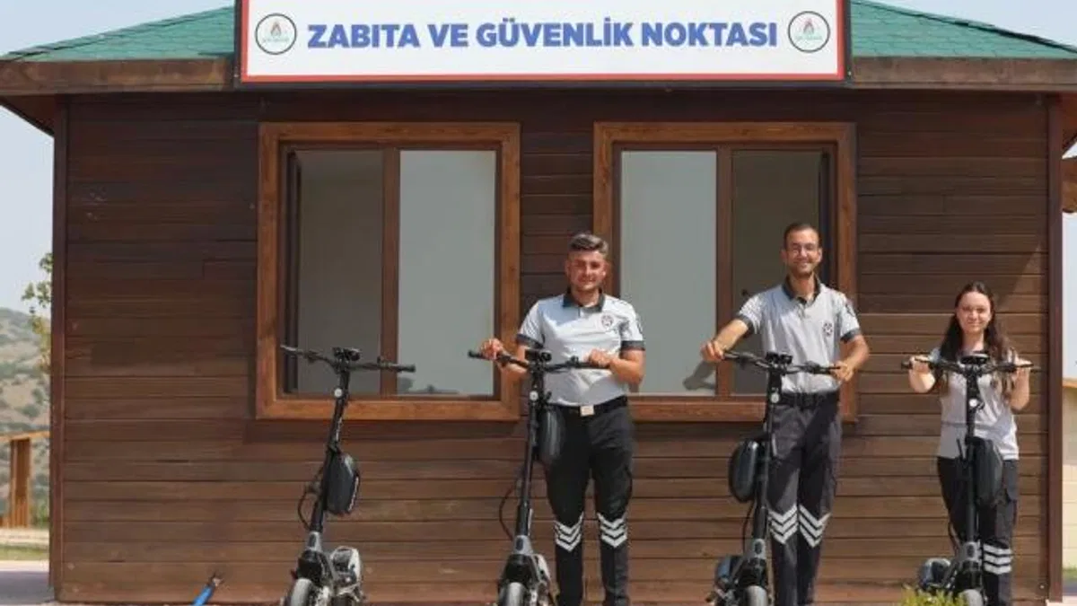 Nevşehir Kahveci Dağı’nda Scooterli güvenlik görevlileri